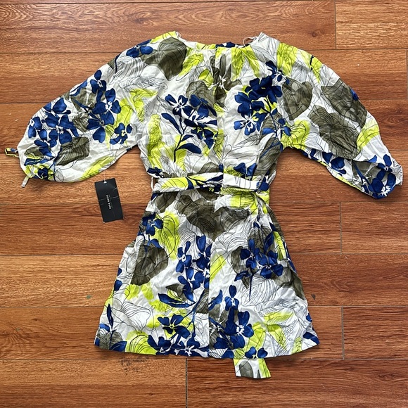 FLORAL BELTED DRESS - Picture 6 of 11